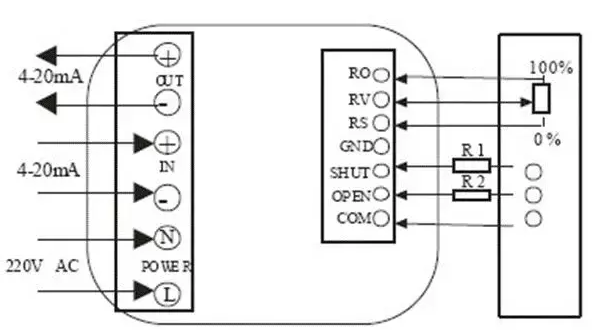 智能調(diào)節(jié)式電動(dòng)蝶閥接線圖 智能調(diào)節(jié)式電動(dòng)蝶閥接線圖